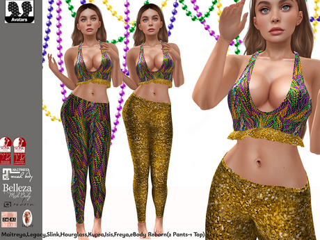 Second Life Marketplace - [NF] - Female Mardi Gras Outfit - [Pierrina]3